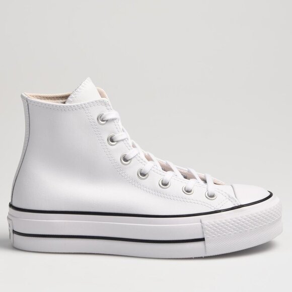 Converse Chuck Taylor All Star Platform WHITE Leather High Top MENS SIZE 10 NEW - Picture 13 of 13